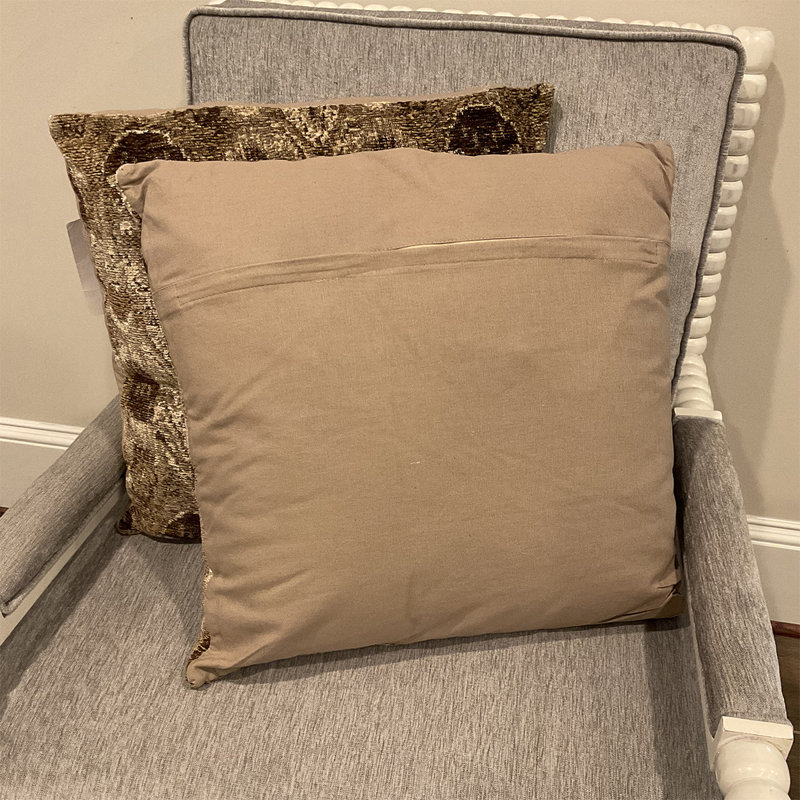 Housse et insert de coussin carré en chenille