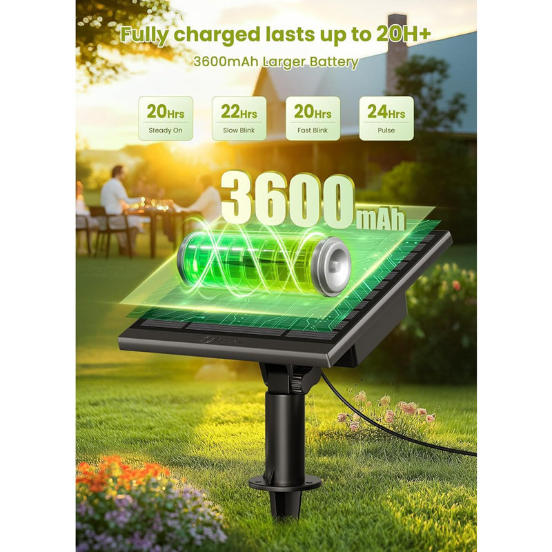 58FT Solar String Lights Outdoor With Remote Cable Tie...