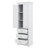 Tall Storage Cabinet With 3 Drawers, 3-Tier Adjustable Shelves & 2 Doors, Floor Freestanding Linen Cabinet For Bathroom/Office-661465861