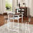 Bar Table, Equipped With 2 Bar Stools , With Backrest And Partition