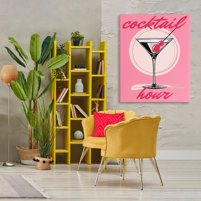 «Pink Cocktail Hour» par Elizabeth Medley, H 48 po x l 36 po