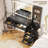 48" Fluted Vanity Set with Mirror & Lights, Glass Top & Outlet, Modern Makeup Desk for Bedroom-1885309818