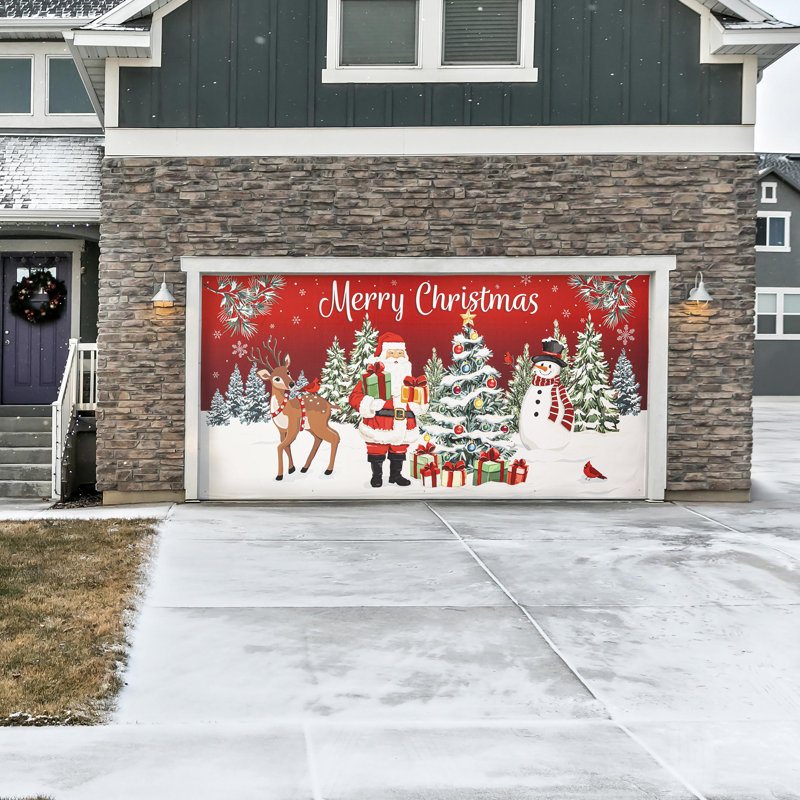 Couvre-porte de garage double Merry Christmas