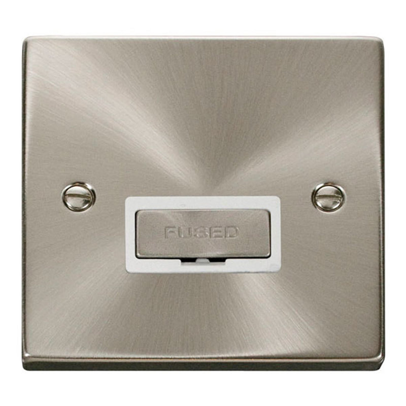 Satin / Brushed Chrome 13A Fused Ingot Connection Unit