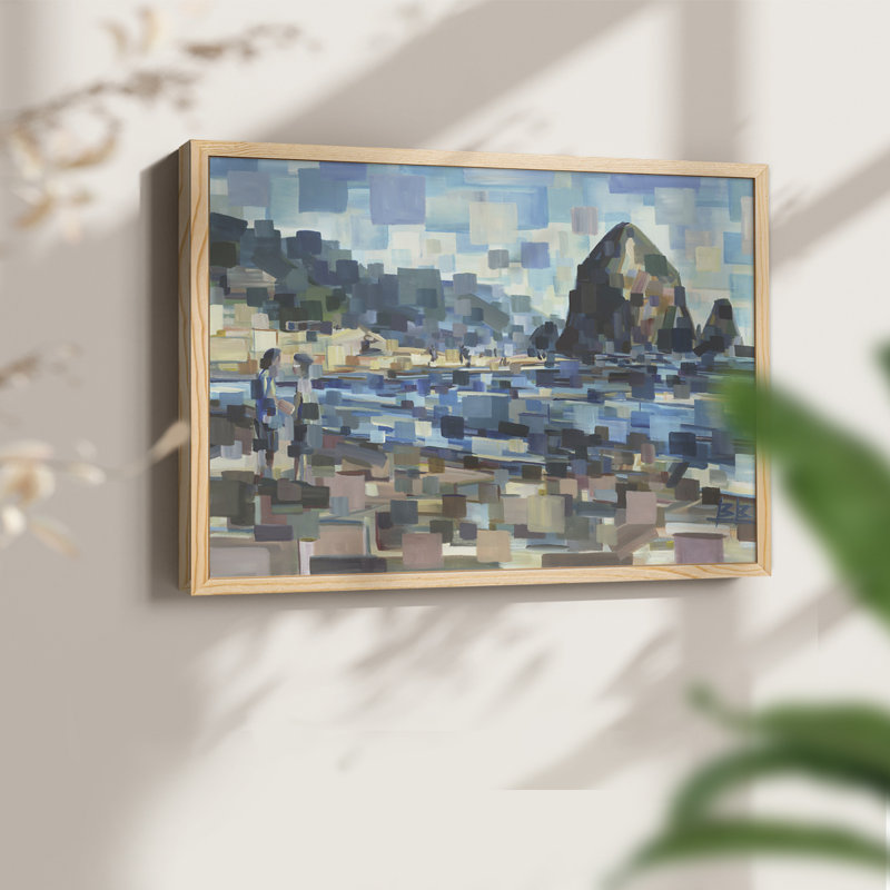Evening in Cannon Beach - Reproduction encadrée - Restickable, H 8 po x l 10 po, Naturel