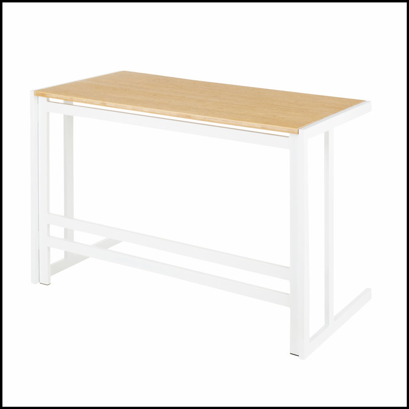 Bureau romain avec structure en métal durable et plateau en bambou naturel pour les espaces de travail modernes