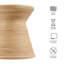 Table d'appoint ronde en rotin naturel Tavi