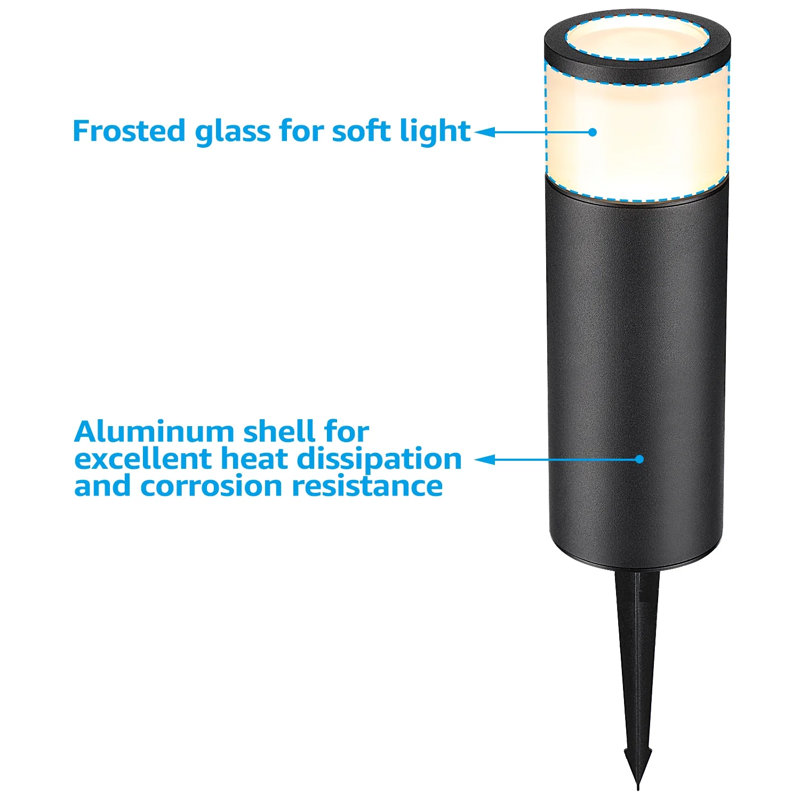 Lumières à DEL pour sentier paysager, boîtier en aluminium, basse tension 12 à 24 V