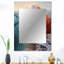 «Green Red Wave Colorful Wonder - Coastal Unique Wall Mirror, Green Mirror, Art imprimé en métal-113833196