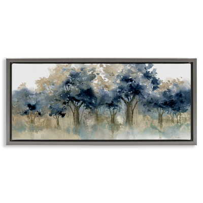 Cadre flottant Indigo Woodland Watercolor Study, design par Carol Robinson