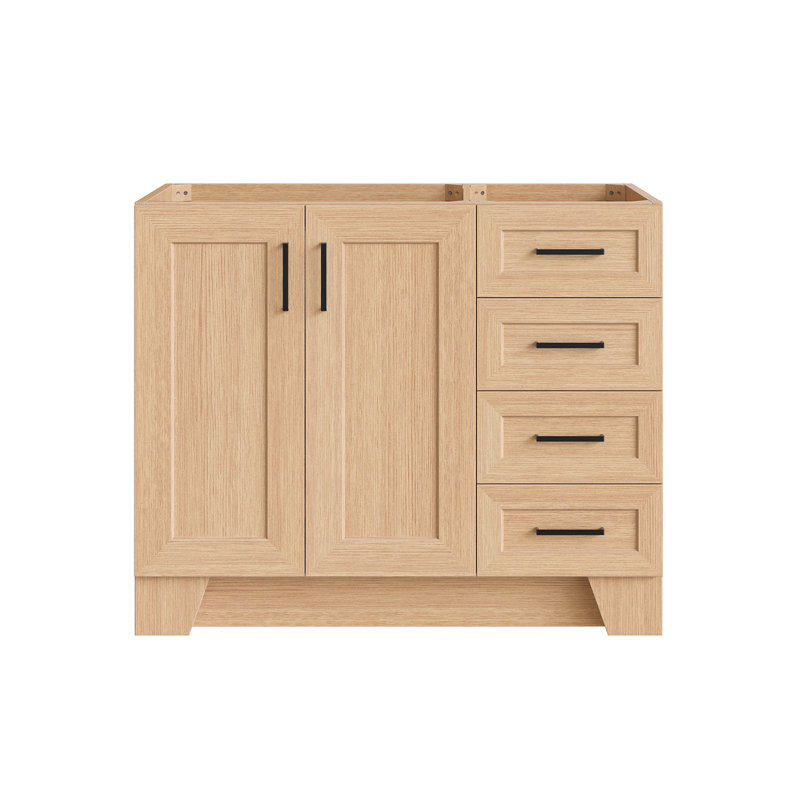 42" Single Bathroom Vanity Base Only, Natural Oak
