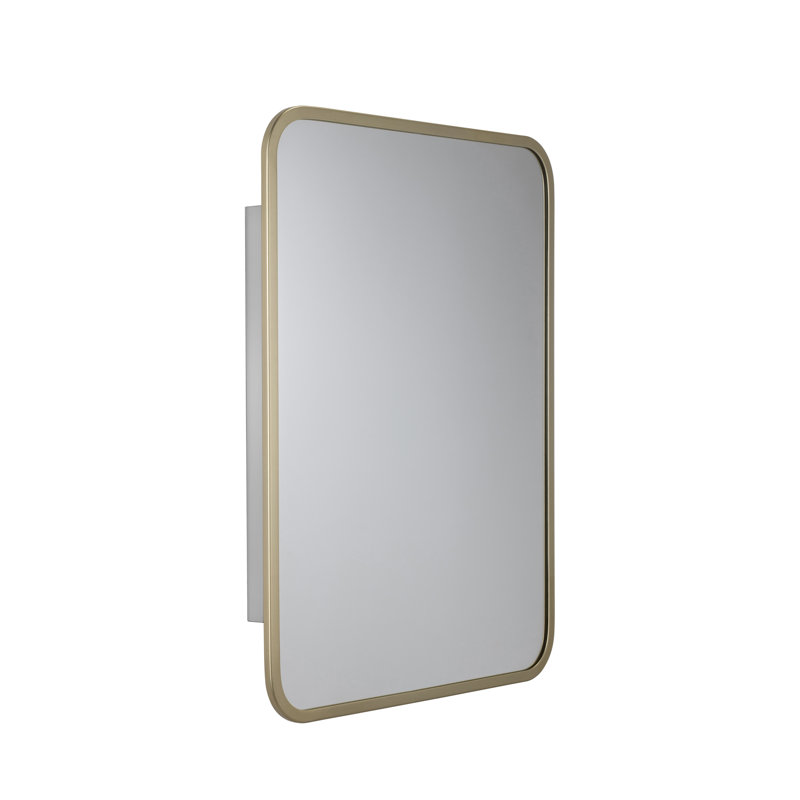 Croydex Framed Mirror Medicine Cabinet, Brass