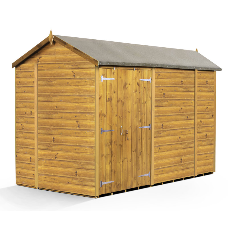 Modular Apex Garden Shed No Windows Double Door, 10ft. x 6ft.