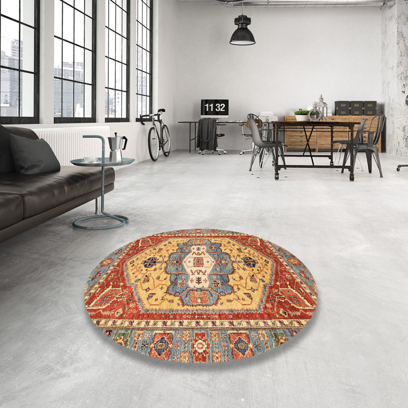 Abstract Indoor Rug, Round 8'