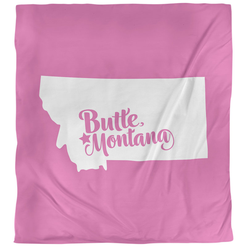 Housse de couette butte montana, Housse de couette pour grand lit, Rose, Microfibre