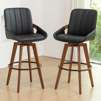 Swivel Yes Faux Leather Bar Stool