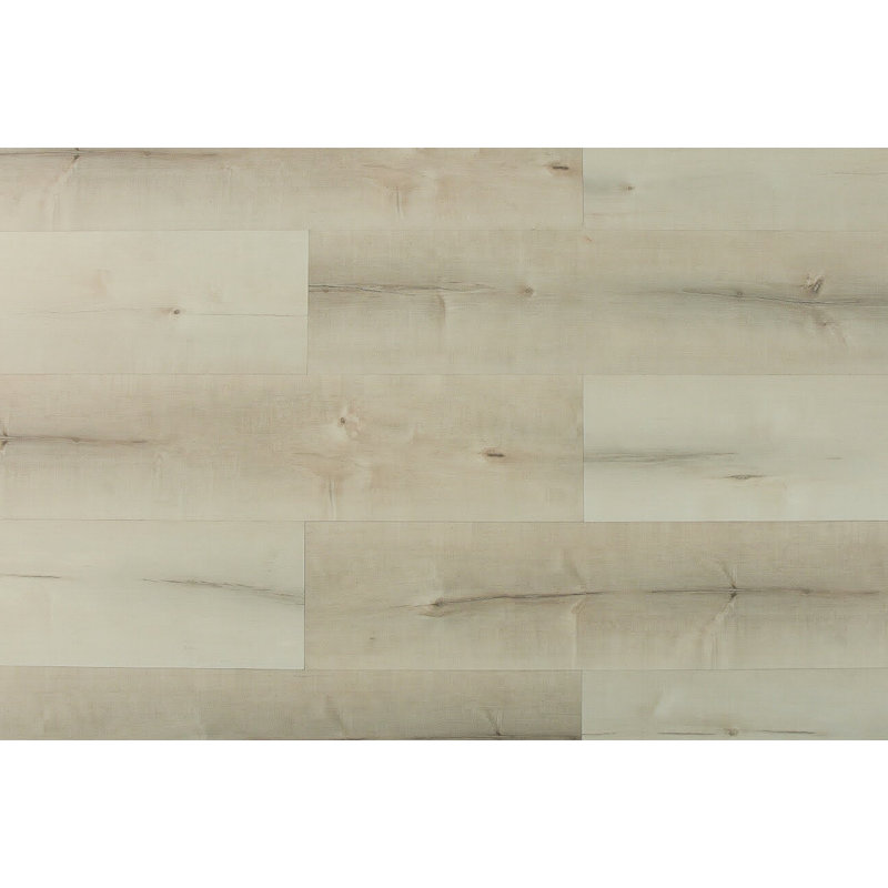 Planche en vinyle WPC de 7 po x 48 po x 8,5 mm, Blanc minéral