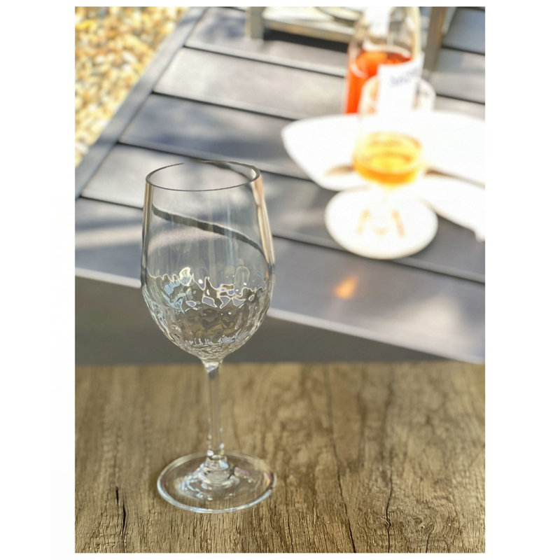 Ensemble de 4 verres à vin en plastique (12 oz), ensemble de verres à vin Tritan Hammer sans BPA, verres à vin rouges incassables, verres à vin blancs