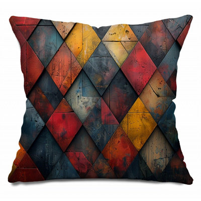 Geometric Pattern Throw Pillow, Abstract  Pillows