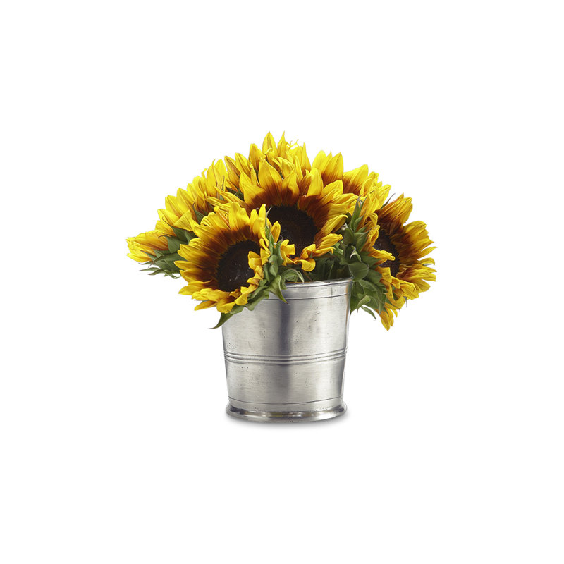Vaso Silver 5.1" Metal Table Vase