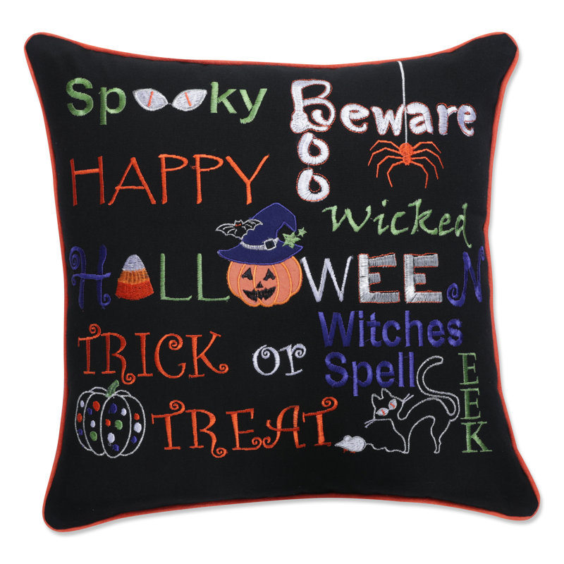 Pumpkin Cotton Reversible Throw Pillow