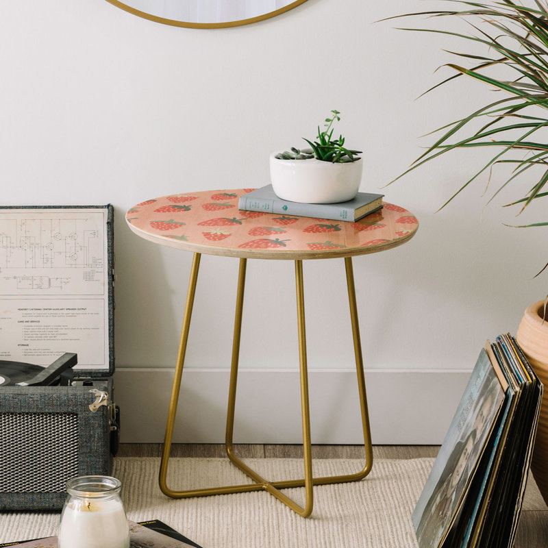 Table de bout dash et cendre fraise