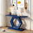 Modern Console Table With Striking Hexagon Legs, Premium Fir Veneer Finish, Durable Mdf Construction, Functional Storage, Easy Assembly - Ideal Entryway Accent Table For Hallway-876670737