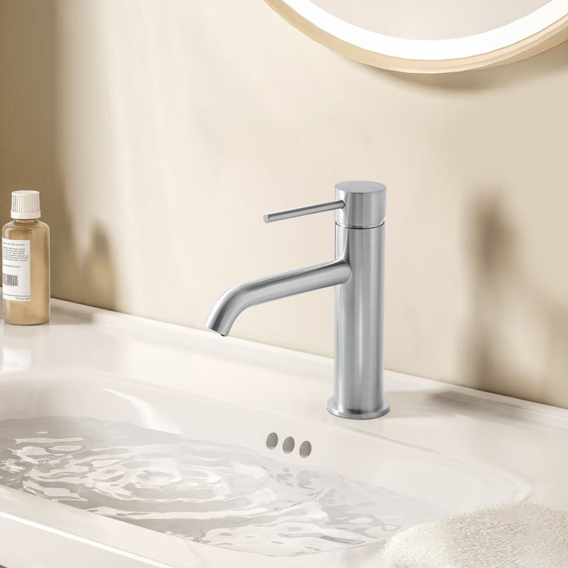 Robinet de salle de bain, Nickel brossé