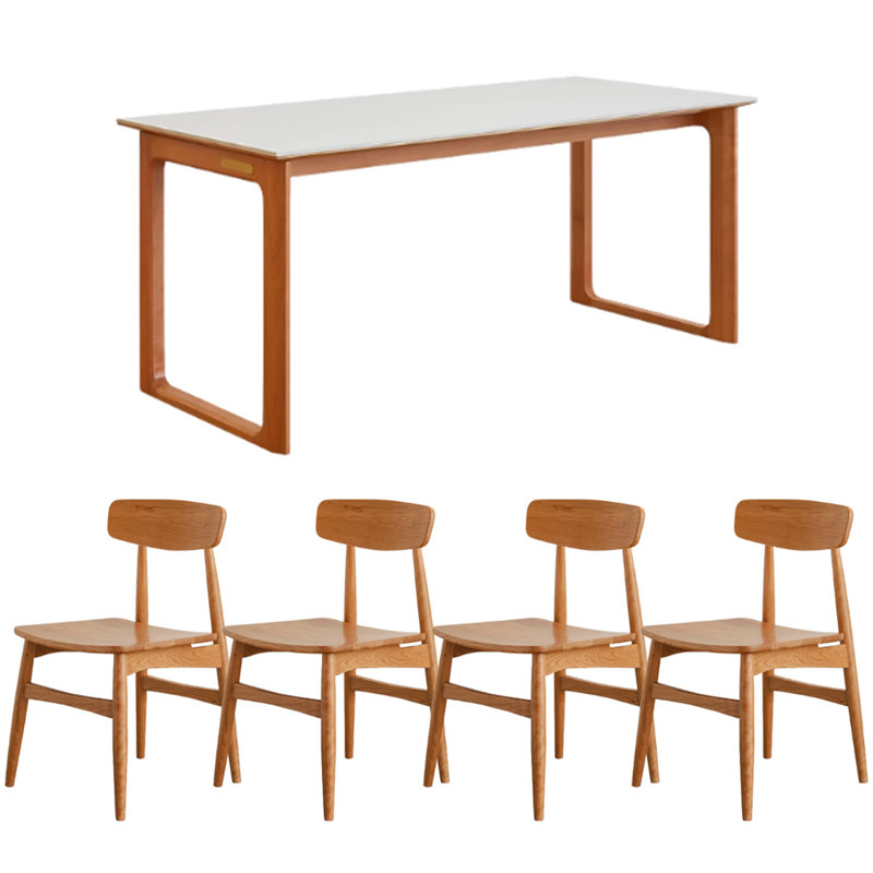 Table de salle à manger Simple, White, 29.52"H x 70.86"L x 31.49"W