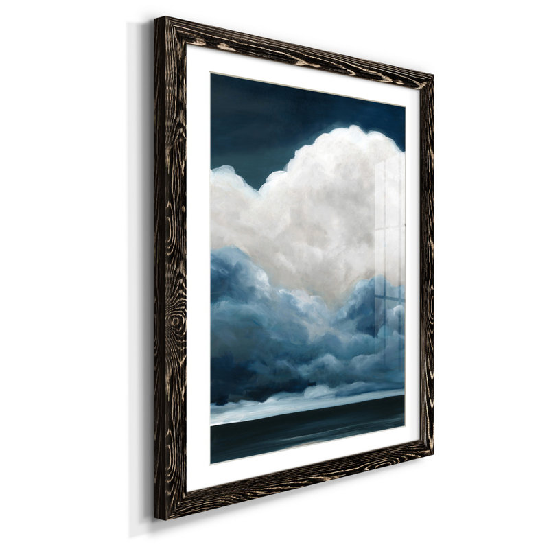 Les nuages au-dessus - impression, Papier encadré noir, H 37,5 po x l 27,5 po x P 1,5 po, Blanc