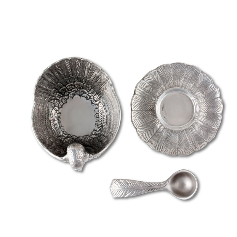 Ensemble 3 pièces de serveurs de condiment turquie Game Birds