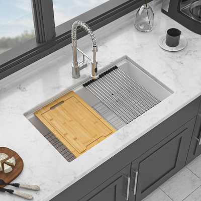 Évier de cuisine en quartz composite avec plan de travail