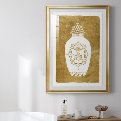 Golden Urn I Golden Urn I - Art mural mat et encadré sous verre, grand salon