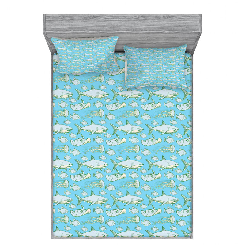 Microfiber Sheet Set, Queen Sheet Set with Fitted Sheet