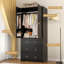 2-Door Sandrea With Mirror, Wardrobe Closet With 3 Drawers-779543170