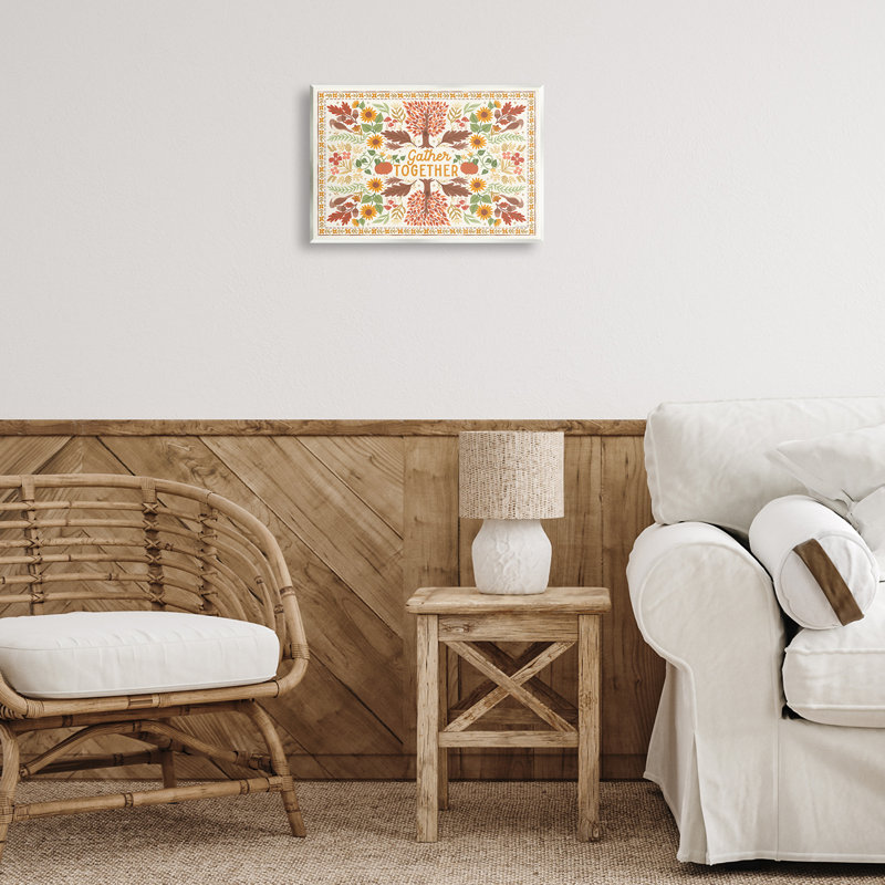 Gather Together Pattern Canvas by Laura Marshall, 10" H x 15" W