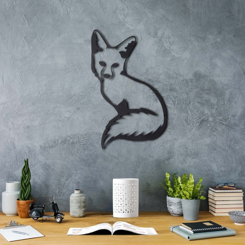 Stylish Black Decorative Metal Wall Accessory, 19.7 x 11.8 inches | 100% Metal, Thickness: 0.08 inches | Easy Wall Mounting with Back Piece | Perfect for Home Décor, Office, and Modern Interiors