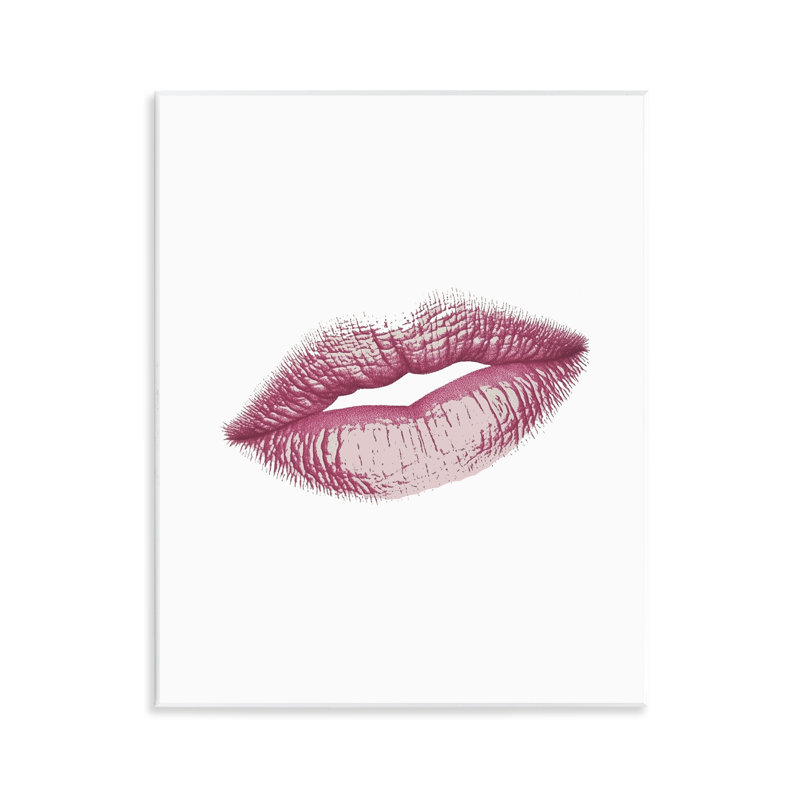 Plaque murale féminine «Pink Lips Glam», design par Christine Simpson Art