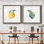Happy Lemon - ensemble de 2 peintures encadrées-1873941321-1873941322