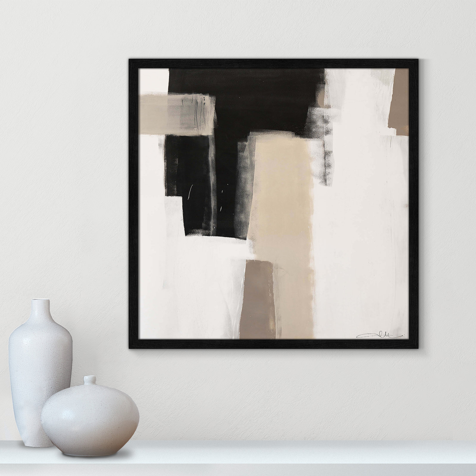 Earth Scapes I Print, Black Slim Framed, 23.5" H x 23.5" W x 1.25" D