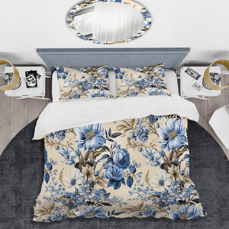 Ensemble de housse de couette Vintage Toile Whimsy, Housse de couette pour grand lit et 2 taies décor