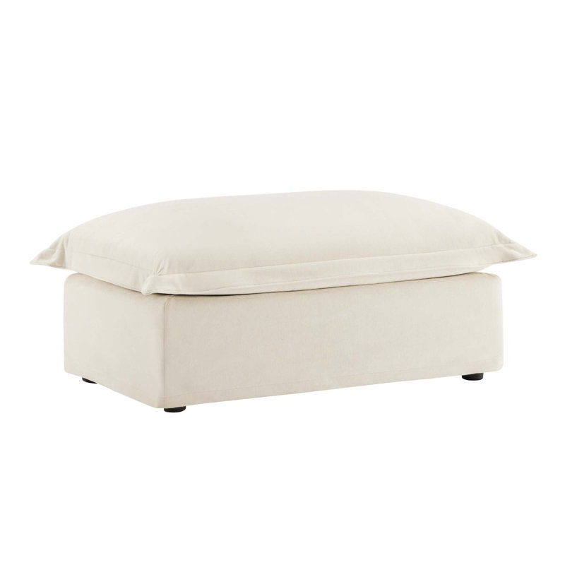 Modern Ottoman Ottoman Modern, Chenille Ottoman, Cream