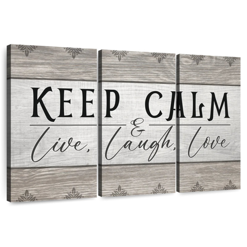 Tergel Keep Calm Patterned Typography, 20" H x 33" W