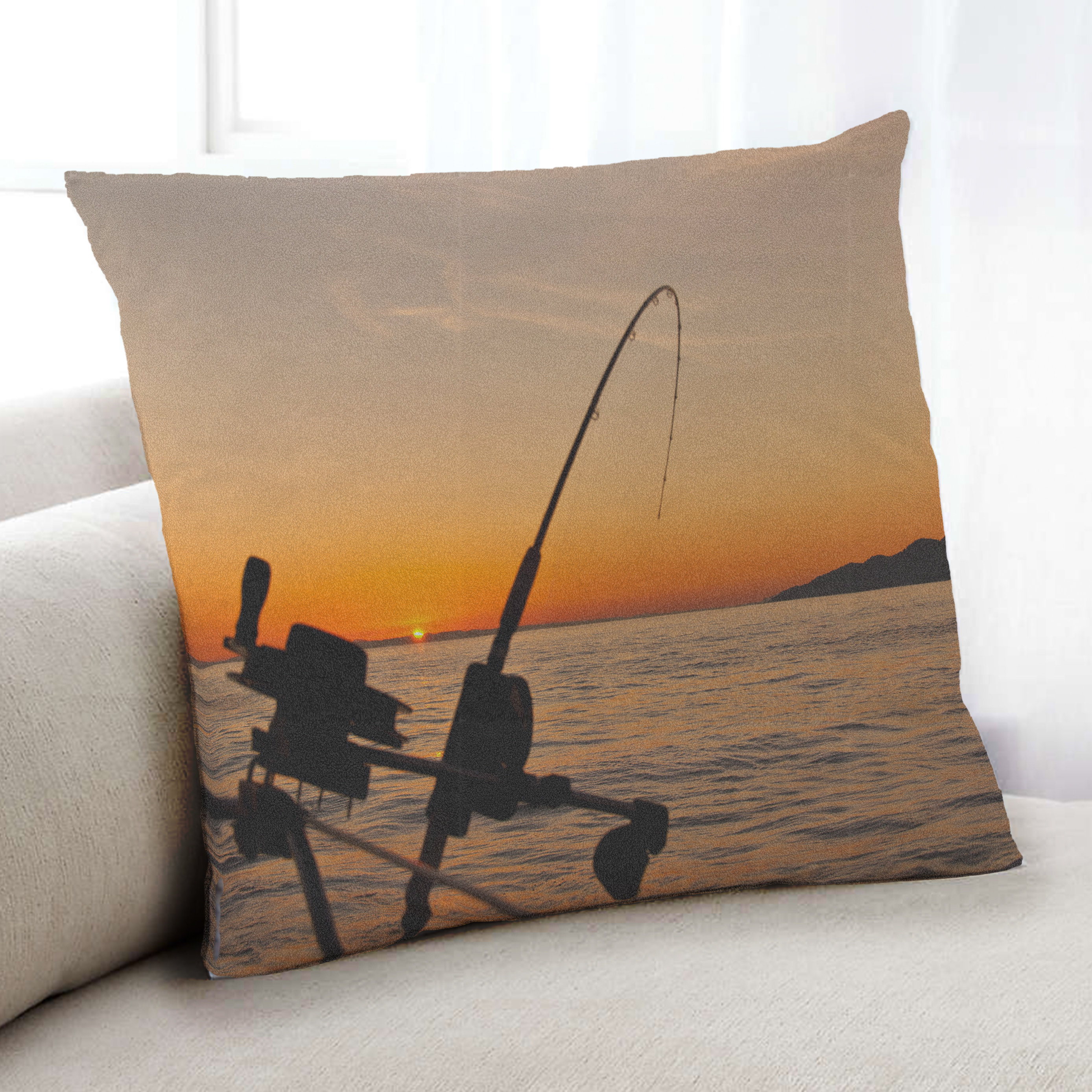 Throw Rug Fish Rug Tycoon Sports Fishing 5 Throw Pillow | Wayfair