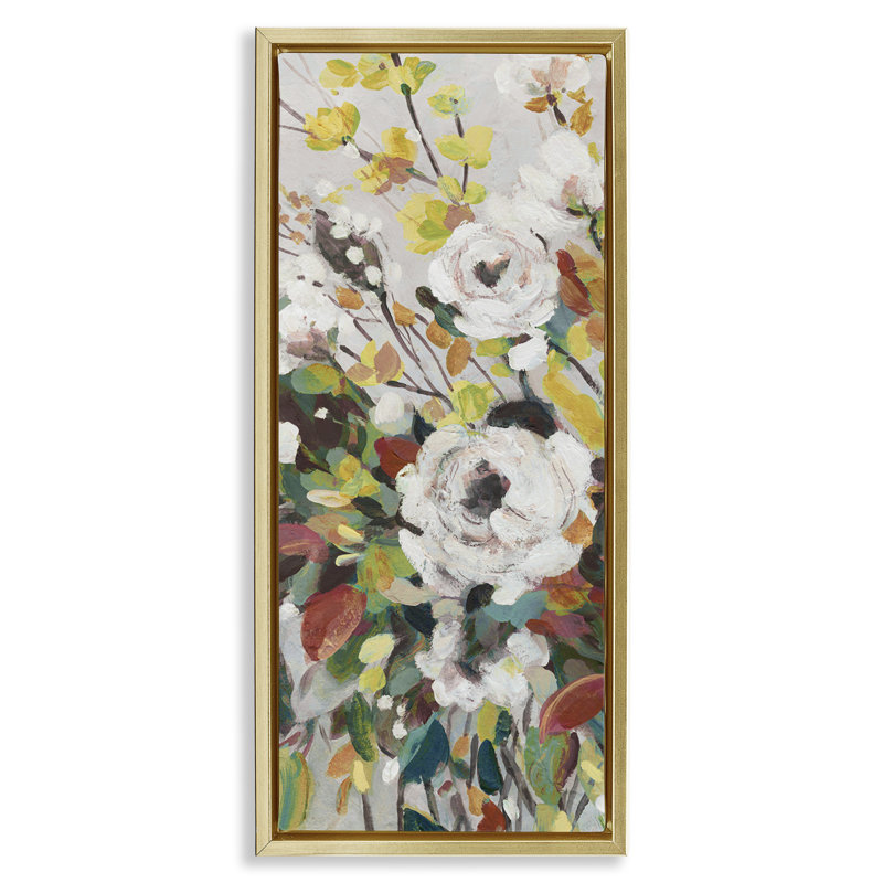  "Mixed Flowers Array", art mural encadré sur toile flottante par Carol Robinson, H 25 po x l 11 po