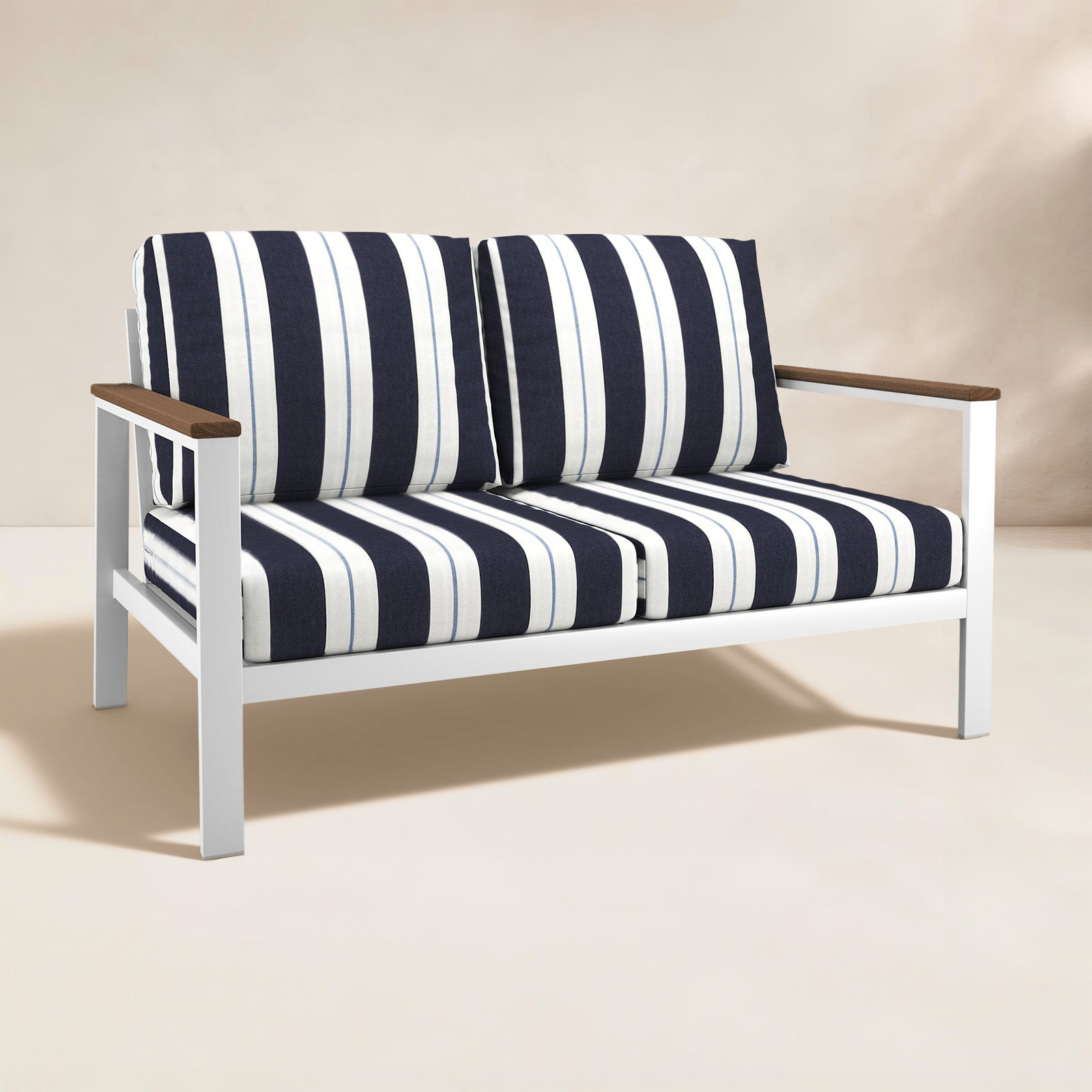 Townsend 55" Sunbrella® Patio Loveseat, Brown
