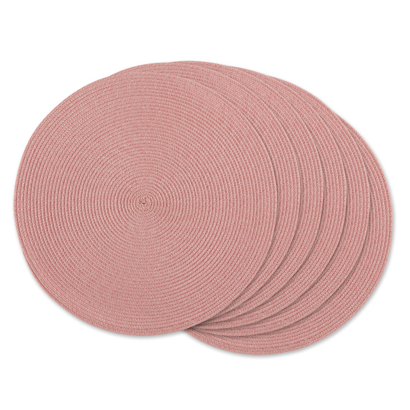 Eufracio Polypropylene Plastic Solid Colour Round, Pink