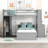 Twin size Loft Bed with a Stand-alone bed, Shelves,Desk,and Wardrobe-1418963758-1418963759