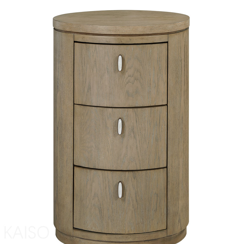 Oval Nightstand - in Toffee