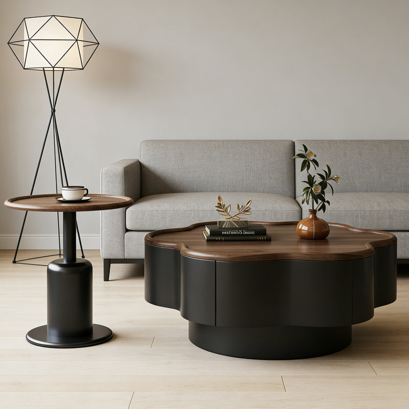 Charboneau, 12.99" H x 35.43" L x 35.43" W, Black